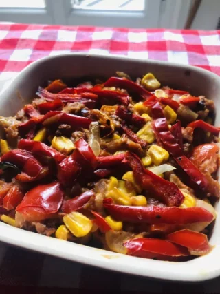 Gratin de haché végétal et maïs vegan