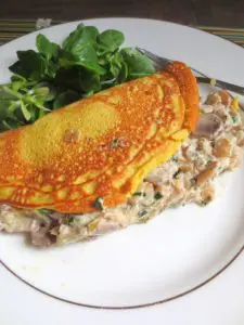 Crêpe Végétalienne à la Crème de Champignons