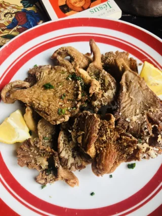 Pleurotes frites (Carême orthodoxe)