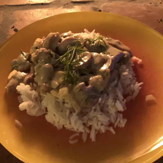 (Faux) Poulet à la crème de champignons amish