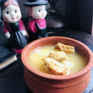 Soupe amish riz poulet 12 Pleurotes frites (Carême orthodoxe)