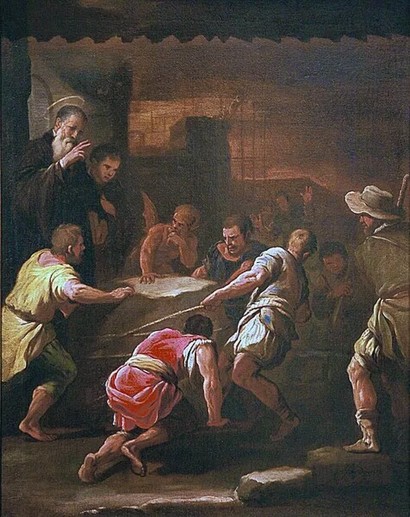 Un miracle de Saint Benoit de Luca Giordano Musee Strsbourg