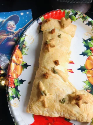 Chaussette feuilletée de la Befana pour l’Épiphanie (vegan)