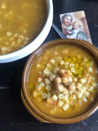 Pâtes aux pois chiches pour la Saint Joseph