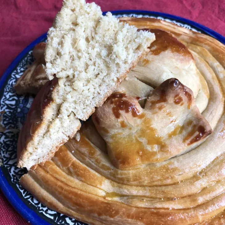 Recette du CHALLAH DES SEPT CIEUX pour CHAVOUOT 6 Pain siete cielos Shavouot Chavouot13