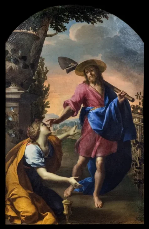 La fête de Marie Madeleine: 22 Juillet 2 Musee Ingres Bourdelle Noli me tangere ou Jesus apparaissant a Madeleine Antoine Rivalz Joconde06070000238