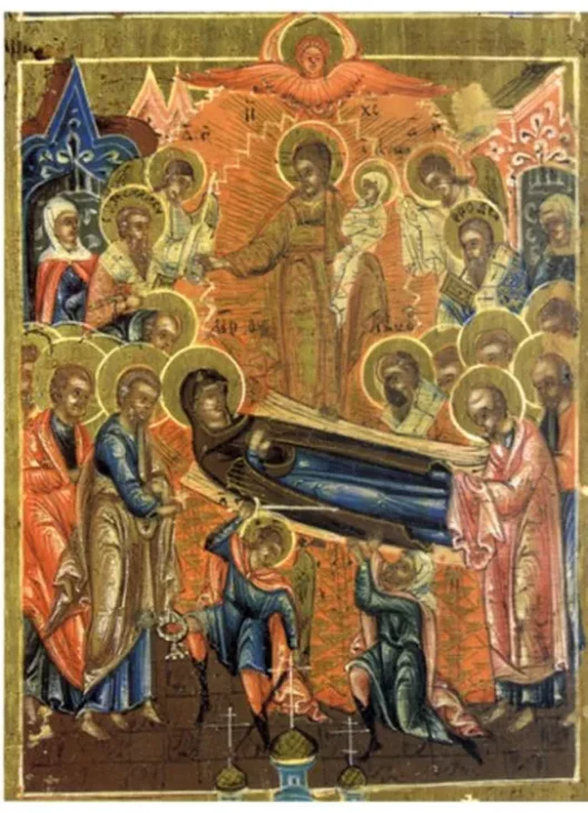 Le Jeûne de la Dormition 1 icone dormition tres sainte vierge