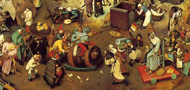 Pieter Bruegel the Elder The Fight between Carnival and Lent detail 3