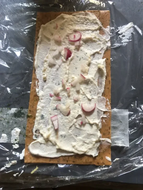 Rouleaux de « saumon » au raifort (vegan) 9 Rouleaux saumon vegan4