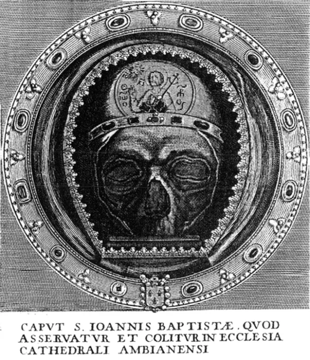 Le 29 août, fête de la Décollation de Saint Jean-Baptiste 7 Ancien reliquaire de St Jean Baptiste 1665