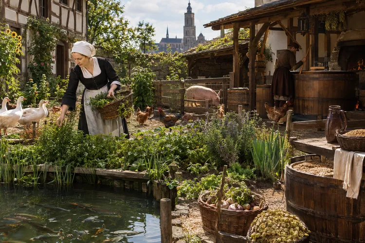 Dossier: A la table des réformateurs 4 Cour de ferme Renaissance animee
